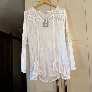 NWT Raviya white swimsuit coverup, size M